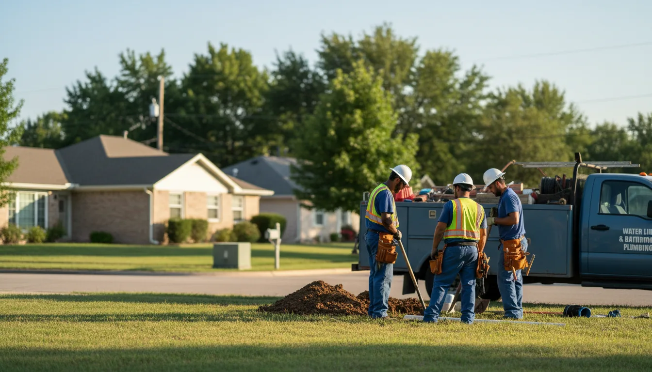 Residential water line and bathroom plumbing service in Lebanon, WI